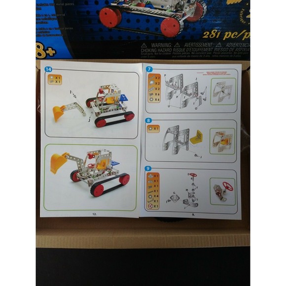Creatology Front Loader And Power Shovel-Metal Construction Set! 281 Pieces! NEW - Picture 7 of 8
